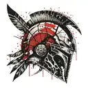 spartan helmet tattoo design idea