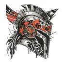 spartan helmet tattoo design idea