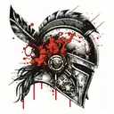 spartan helmet tattoo design idea
