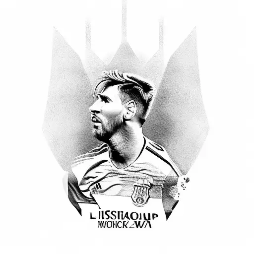 Lionel Messi world cup tattoo design idea