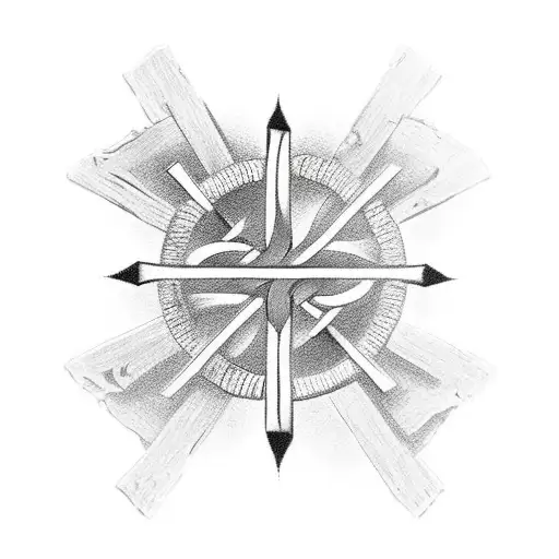 3 crosses  on upper male back tattoo design idea
