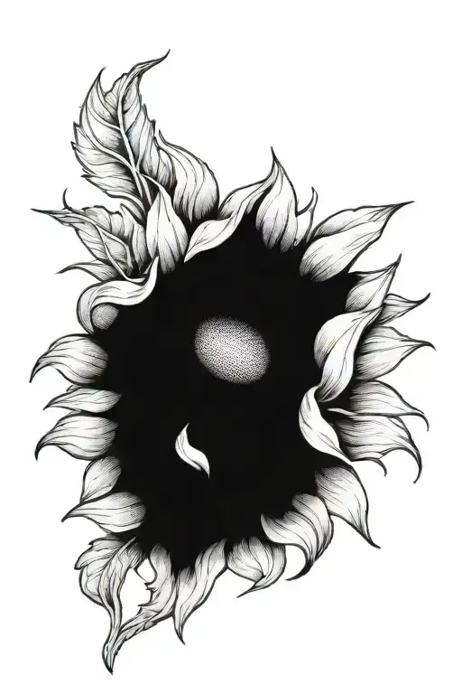 sunflower  tattoo design idea