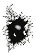 sunflower  tattoo design idea