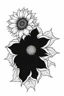 sunflower  tattoo design idea