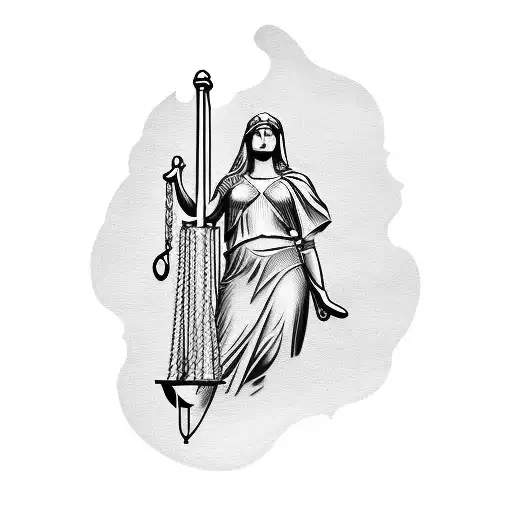 lady justice  tattoo design idea