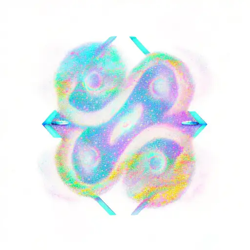 gemini constellation and Andromeda Galaxy tattoo design idea