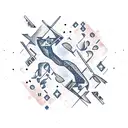 gemini constellation and Andromeda Galaxy tattoo design idea