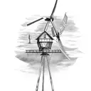 Windmill and "Y'all Life" tattoo design idea