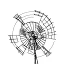 Windmill with "Y'all Life" tattoo design idea