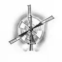 Windmill with "Y'all Life" tattoo design idea