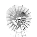 Windmill with "Y'all Life" tattoo design idea