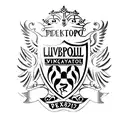 A sleek and modern interpretation of the Liverpool FC crest with a Premier League trophy incorporated tattoo design idea