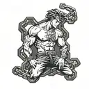 jojo bizarre adventure and chains wrapped tattoo design idea