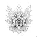 999 with floral incorporated into design tattoo design idea