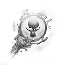 past present future tattoo design idea