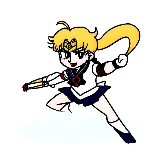 sailor moon ninja com dragão nas costas  tattoo design idea