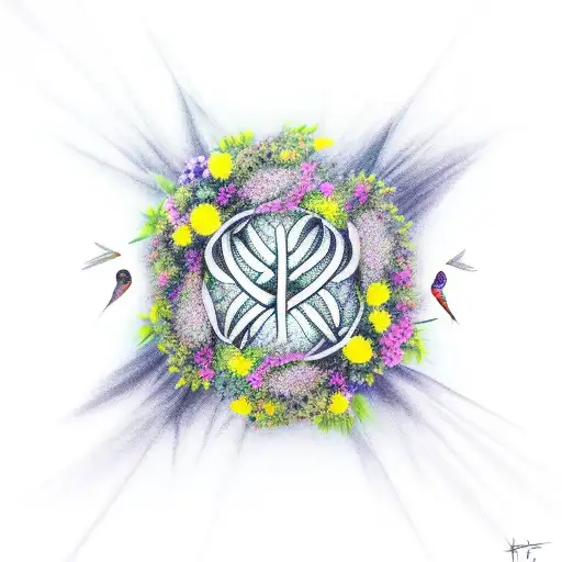 Infinity symbol, Heather, Rocky, Flowers, Hummingbird, spiderweb, Spider tattoo design idea