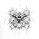 Infinity symbol, Heather, Rocky, Flowers, Hummingbird, spiderweb, Spider tattoo design idea