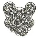 chain links tattoo design idea