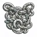 chain links tattoo design idea