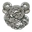 chain links tattoo design idea