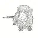 silky wire hair Dachshund tattoo design idea