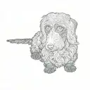 silky wire hair Dachshund tattoo design idea
