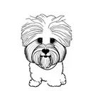 bichon havanese head tattoo design idea