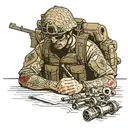 USMC machine gunner writing tattoo design idea
