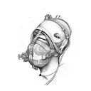 oxygen mask tattoo design idea
