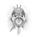 oxygen mask tattoo design idea