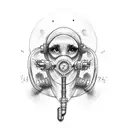 oxygen mask tattoo design idea