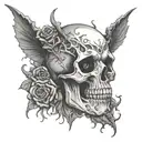 design a tattoo with macabre elements inspired by horror and demonic presence tattoo design idea