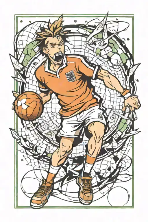 handball tattoo design idea