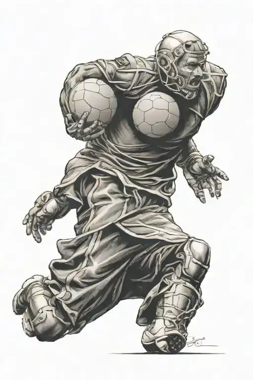 handball tattoo design idea