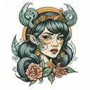 minerva tattoo design idea