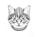 snake eating a cat tattoo design idea