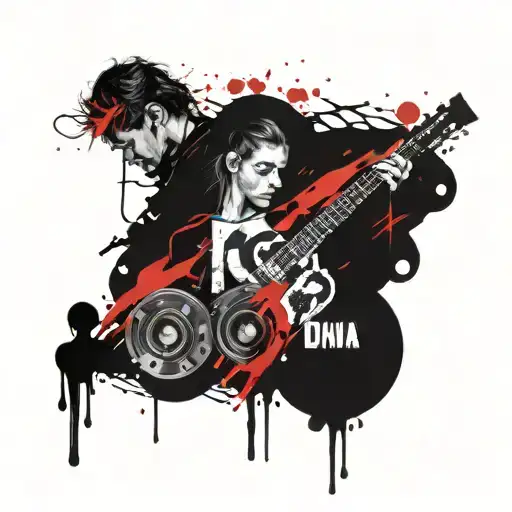music is in my dna tattoo design idea