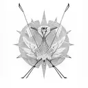 flying crane  tattoo design idea