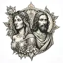 Jesus and Mary Magdalene  tattoo design idea
