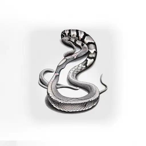 python wrapping neck tattoo design idea