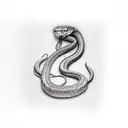 python wrapping neck tattoo design idea