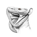 python wrapping neck tattoo design idea