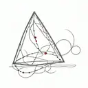 Czech garnet stone tattoo design idea