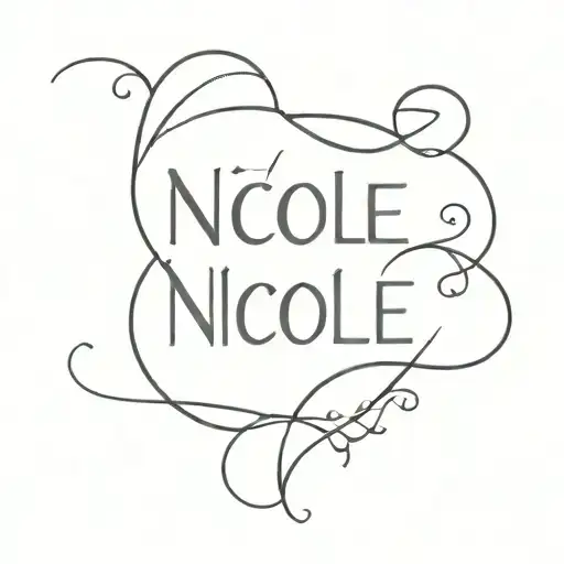 name tattoo nicole tattoo design idea