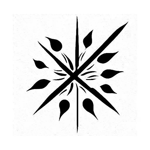 fate wiht flower tattoo design idea