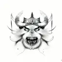 zorro vikingo  tattoo design idea