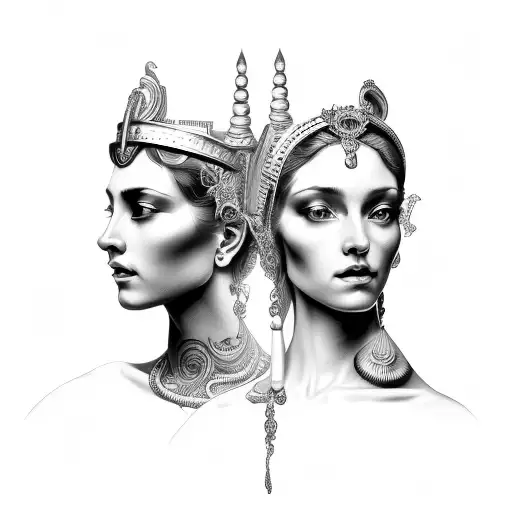 goddess fortuna tattoo design idea
