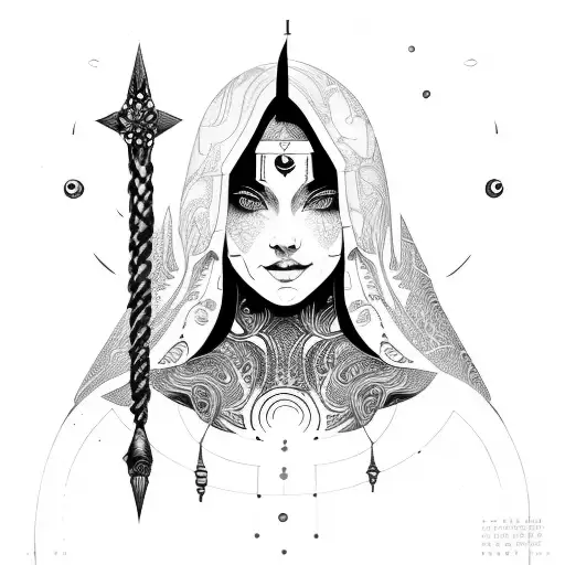 goddess fortuna tattoo design idea