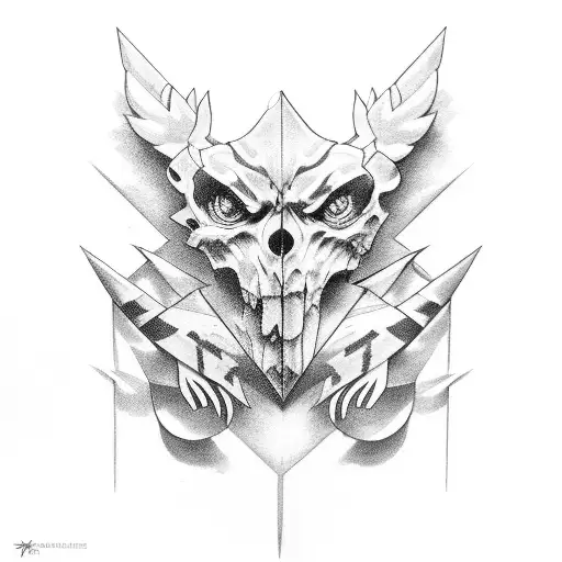 two sides of justice tattoo design idea